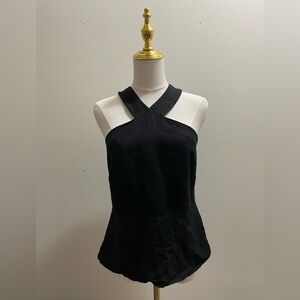 Ann Taylor Black Halter Blouse